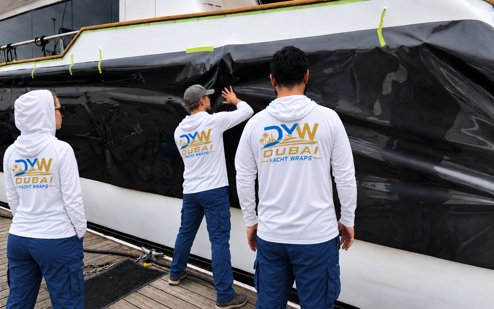 Dubai Yacht Wrap Crew at the Marina.png